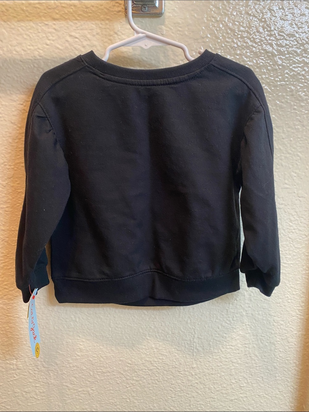 Cat & Jack Black Kids Sweatshirt with "Oh, Hey Ghoul!" Ghost Graphic - Picture 2 of 3